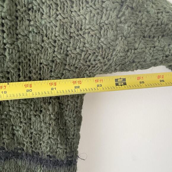 Cottagecore Forest Fairy Long Cardigan XS Green Stripe Knit Boho Festival Grunge - Picture 7 of 7